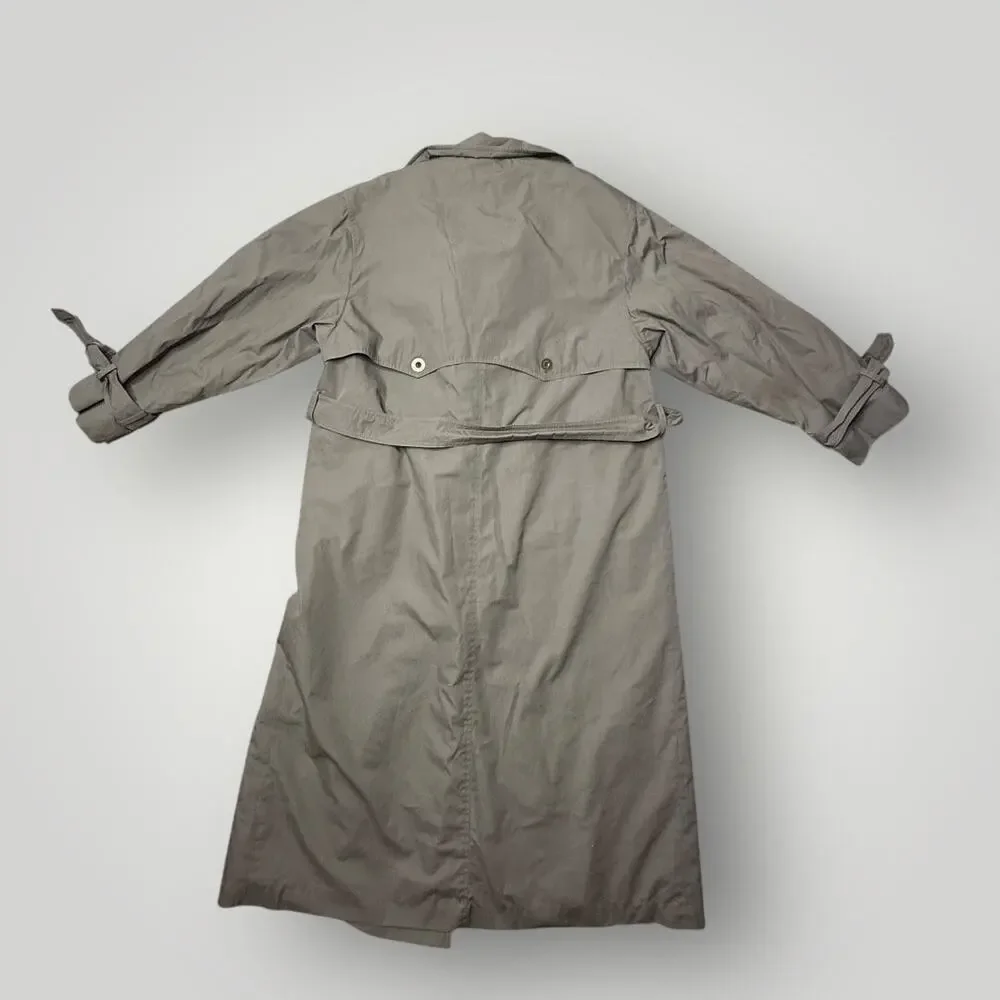 Carol Cohen Drizzle Trench Coat Vintage Jacket Size 12 USA